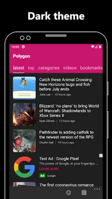 Gaming News from Polygon android App screenshot 0